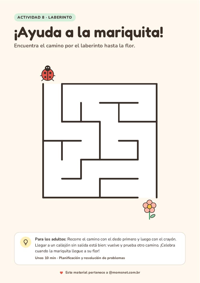Vista previa de la actividad: ¡Ayuda a la mariquita!