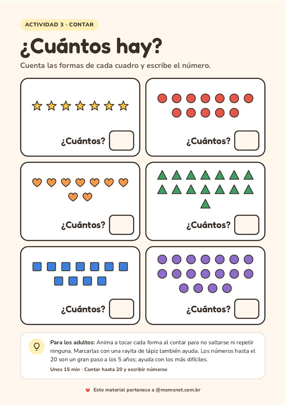 Vista previa de la actividad: ¿Cuántos hay?