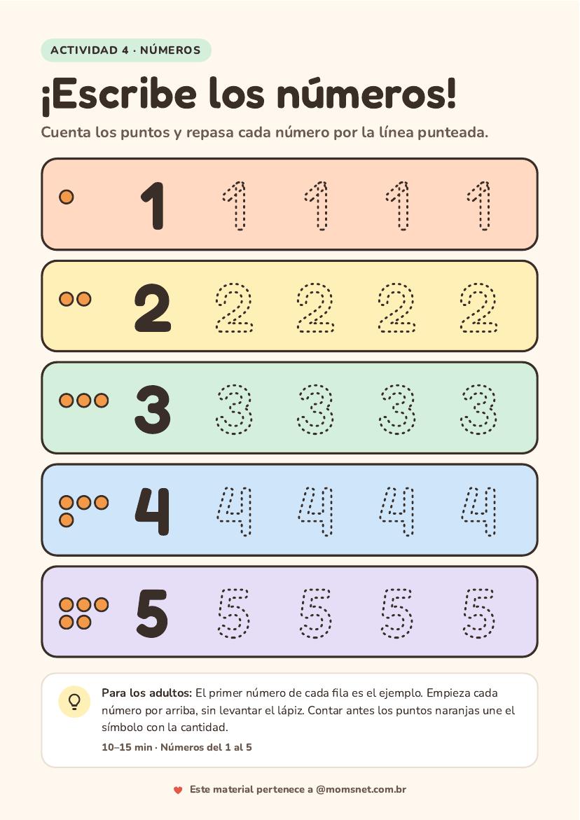 Vista previa de la actividad: ¡Escribe los números!