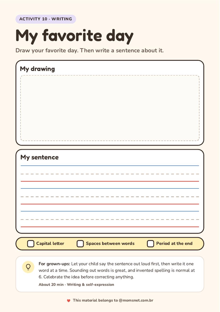 Activity preview: My favorite day