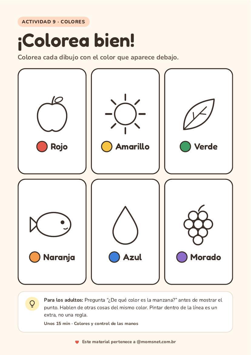Vista previa de la actividad: ¡Colorea bien!