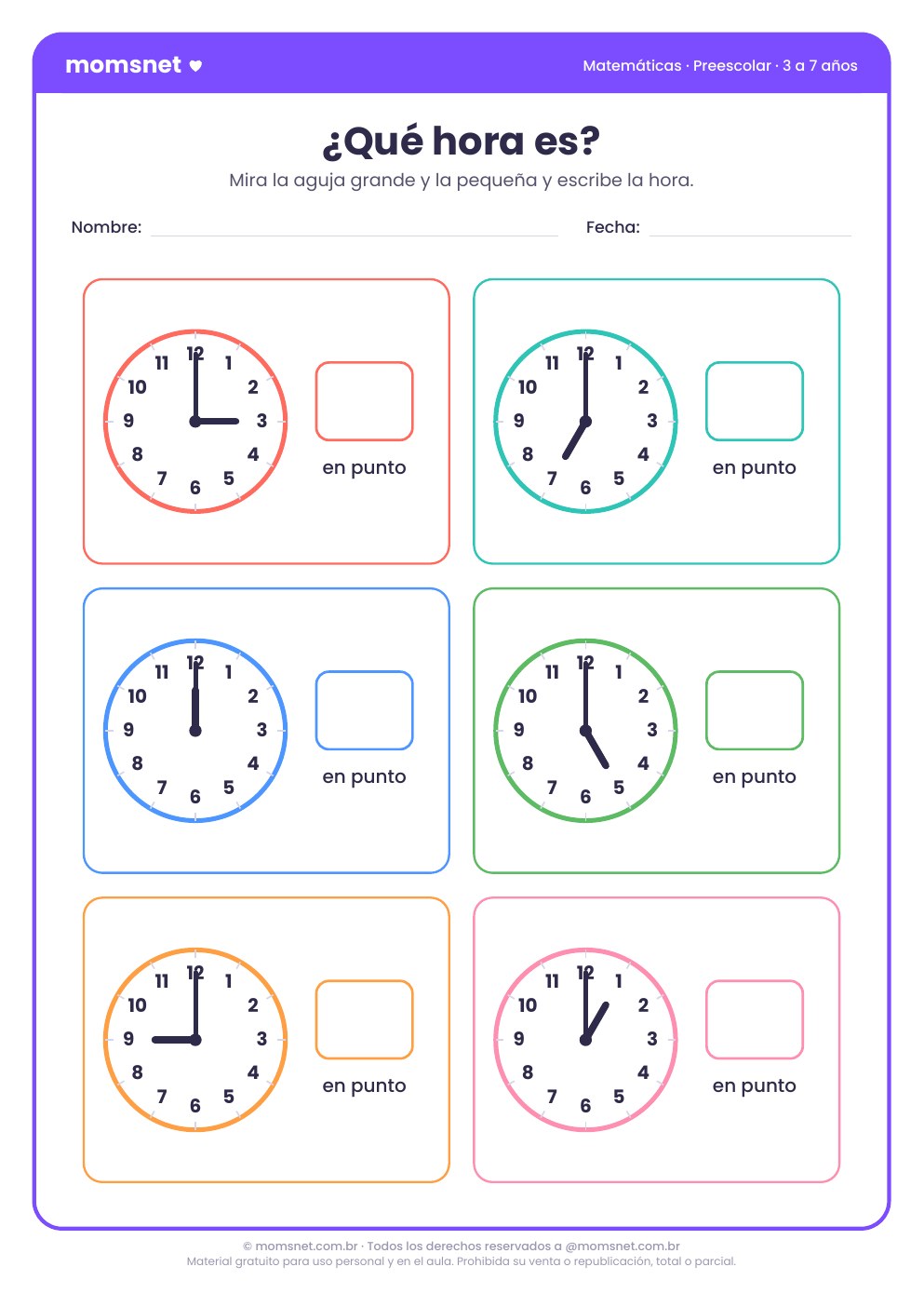 ¿Qué hora es?