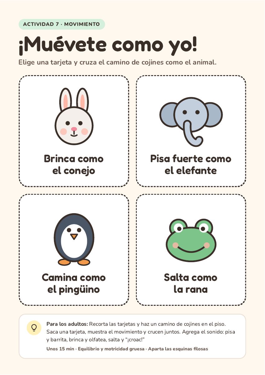 Vista previa de la actividad Muévete como yo
