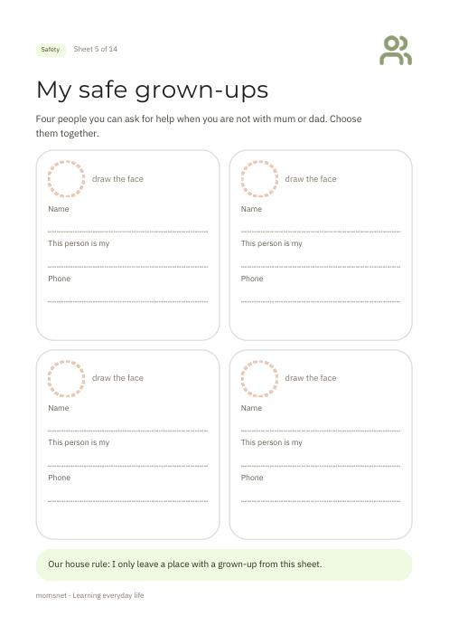 My safe grown-ups