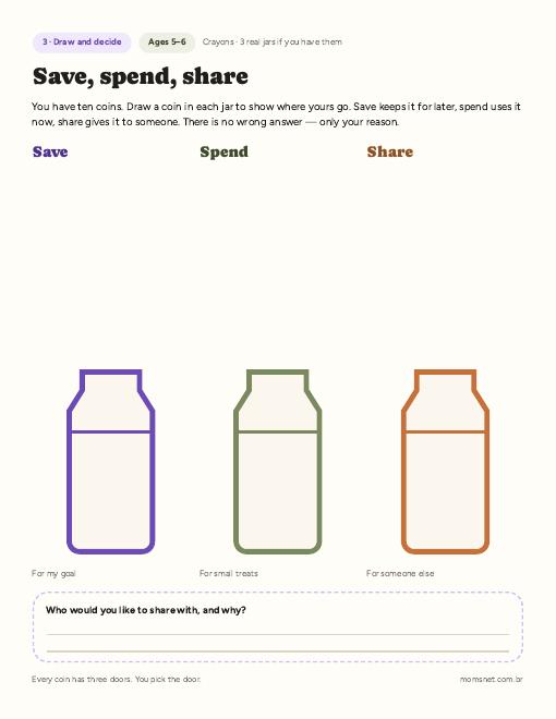 Save, spend, share
