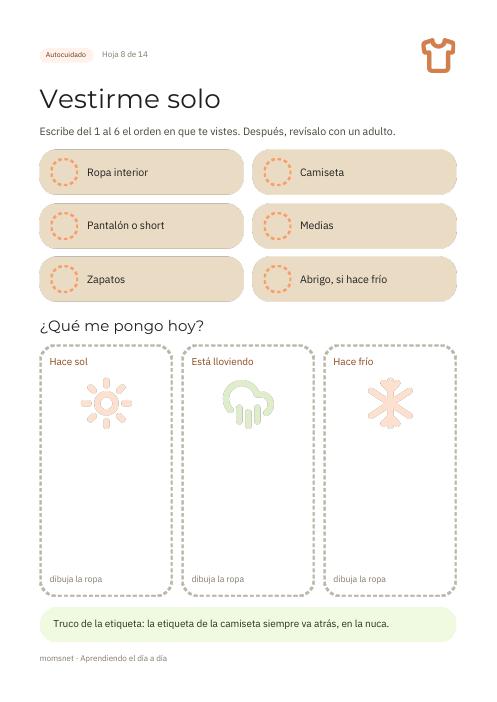 Vestirme solo