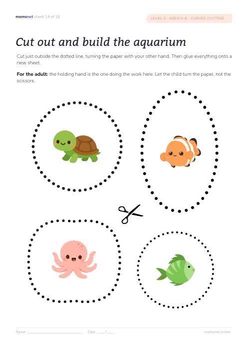Cut out and build the aquarium