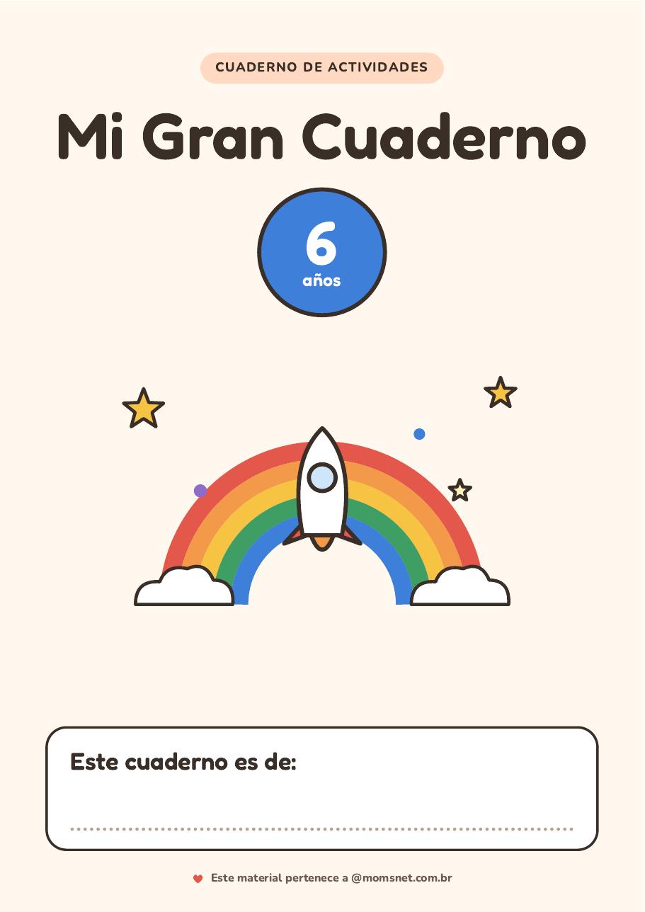 Portada de Mi Gran Cuaderno para niños de 6 años