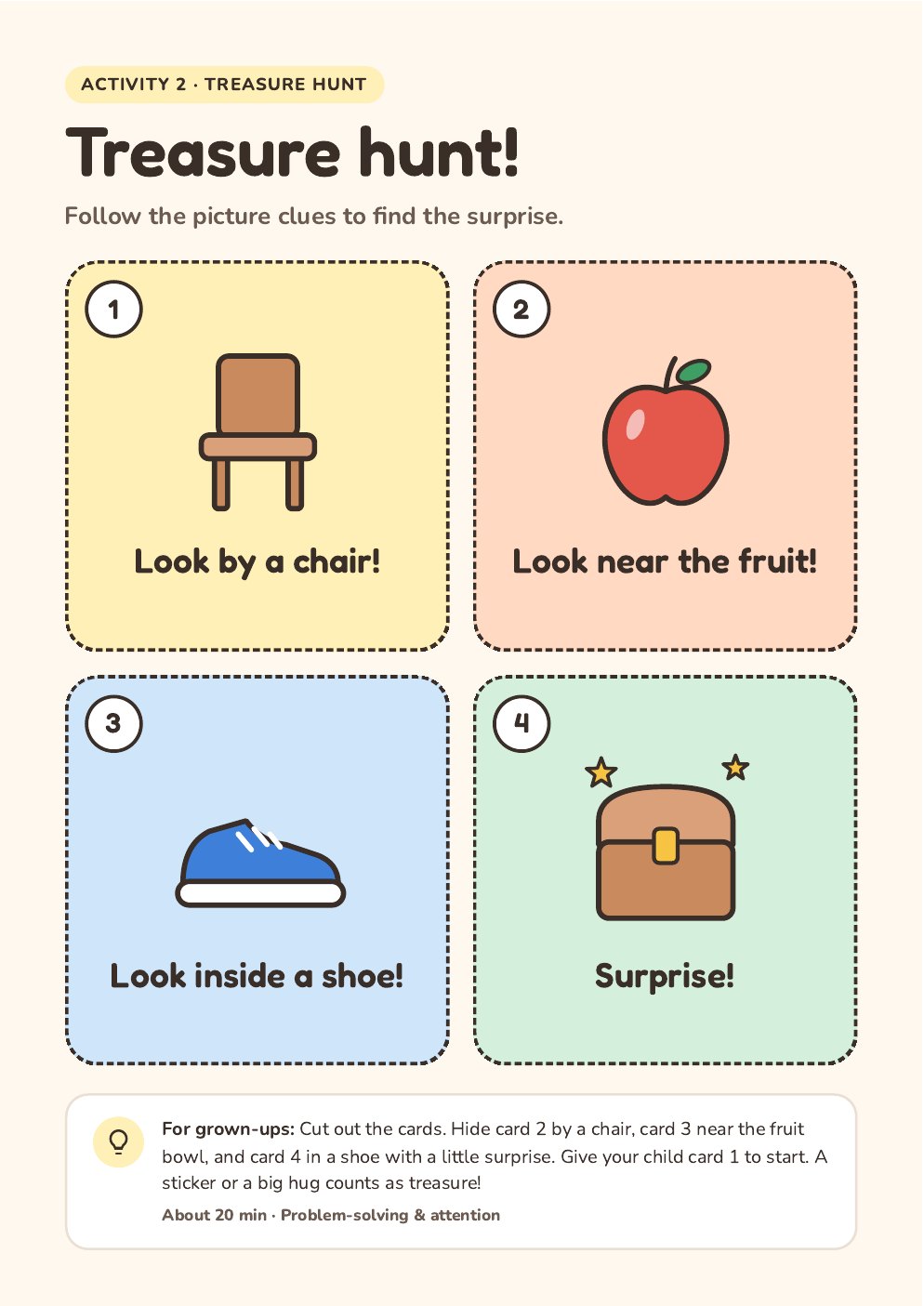 Activity preview: Picture-clue treasure hunt