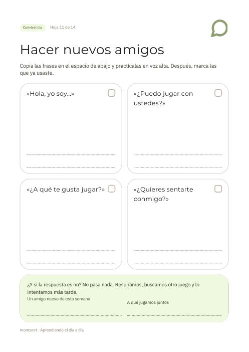 Hacer nuevos amigos