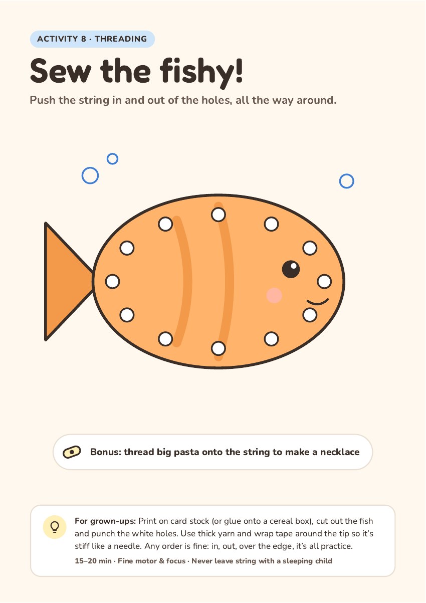 Activity preview: Sew the fishy