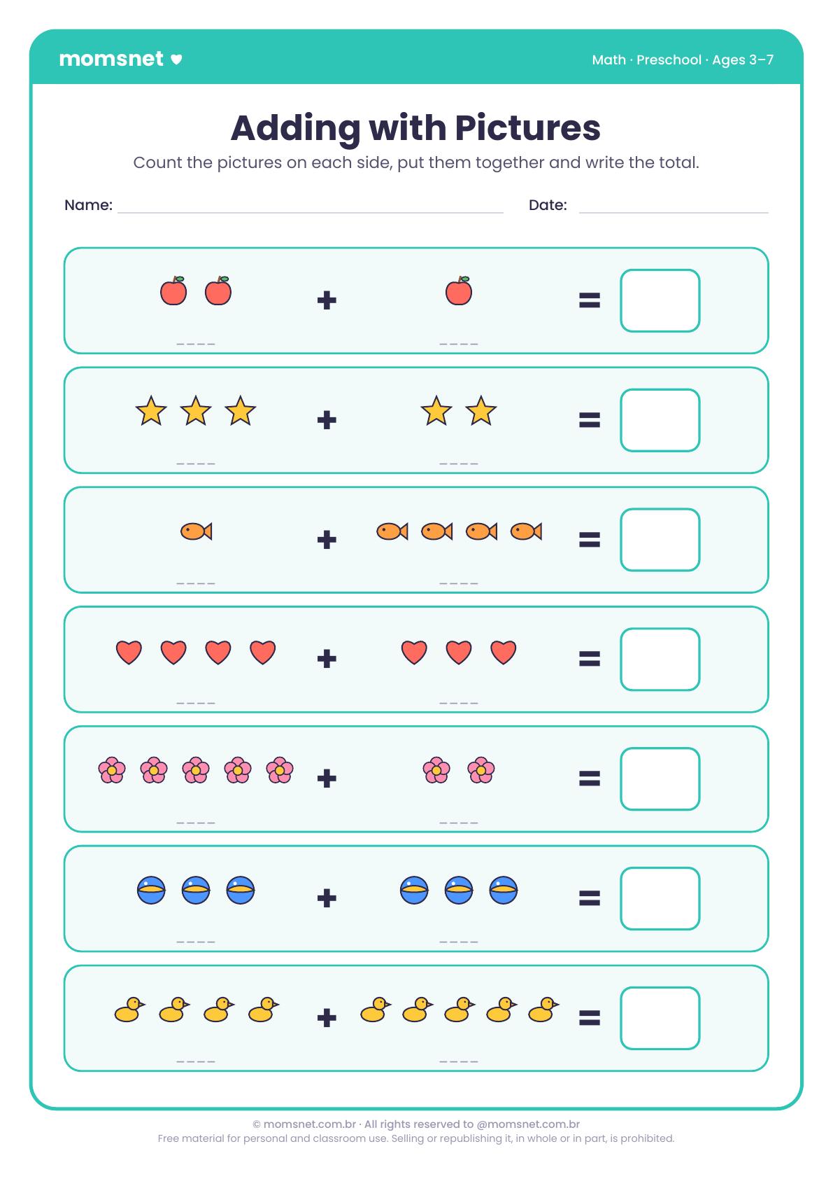 Adding with pictures