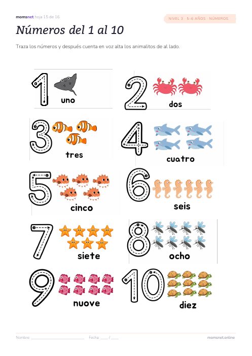 Números del 1 al 10
