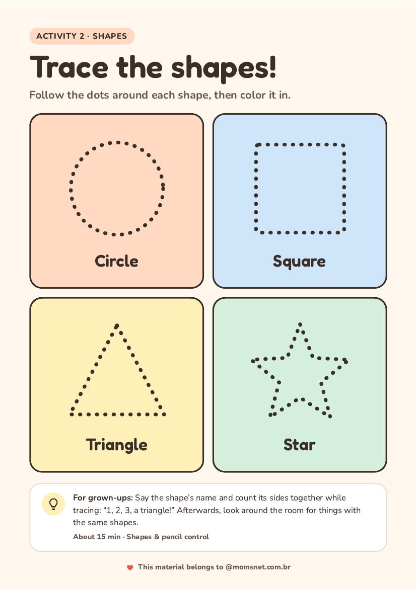 Activity preview: Trace the shapes!