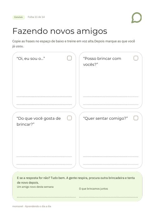 Fazendo novos amigos