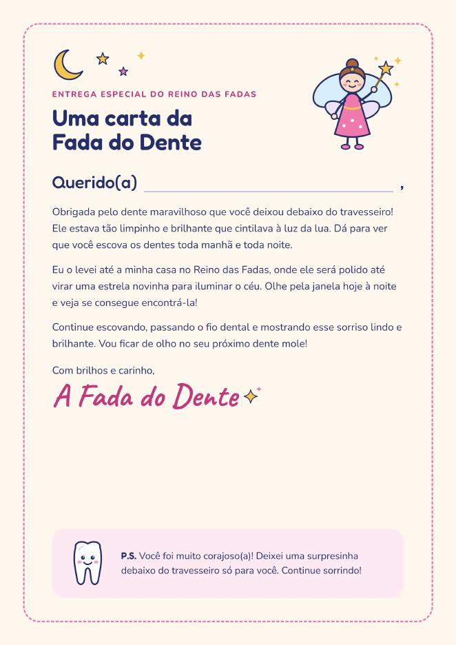 Carta da Fada do Dente