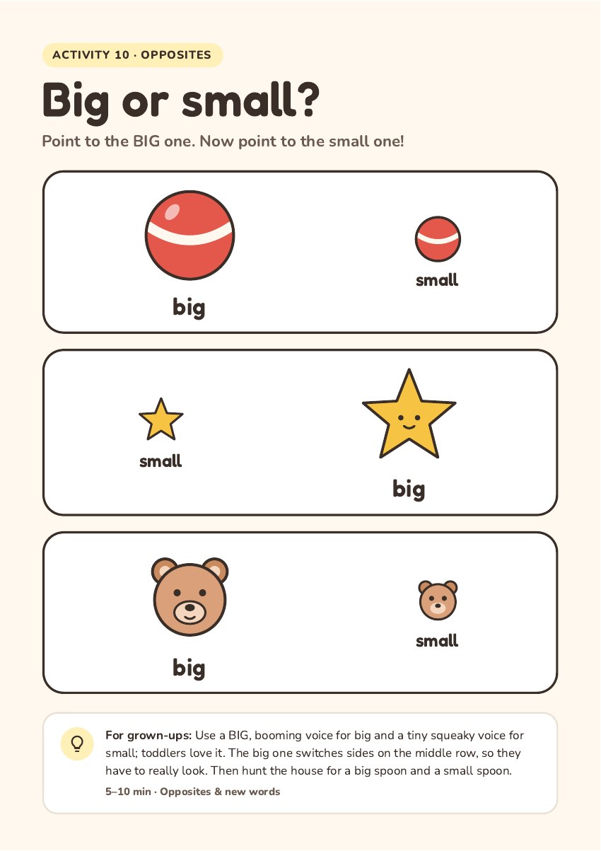 Activity preview: Big or small?