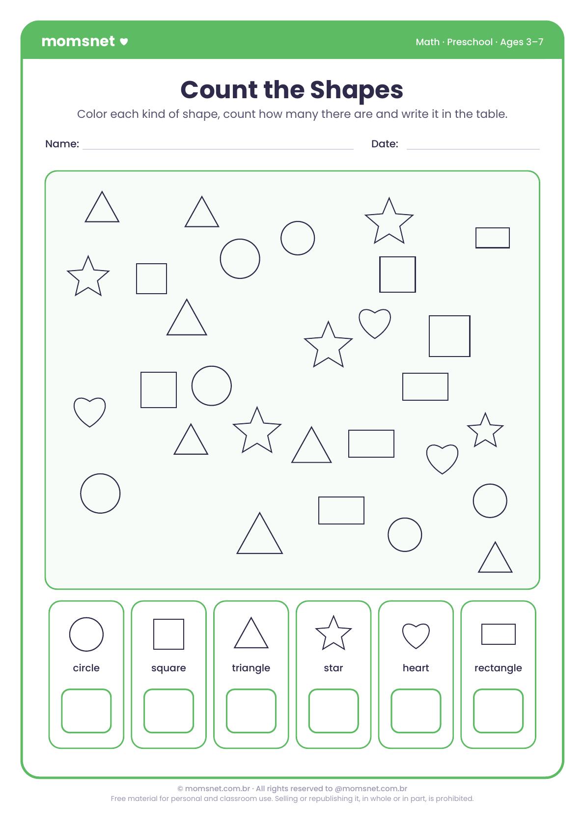 Count the shapes