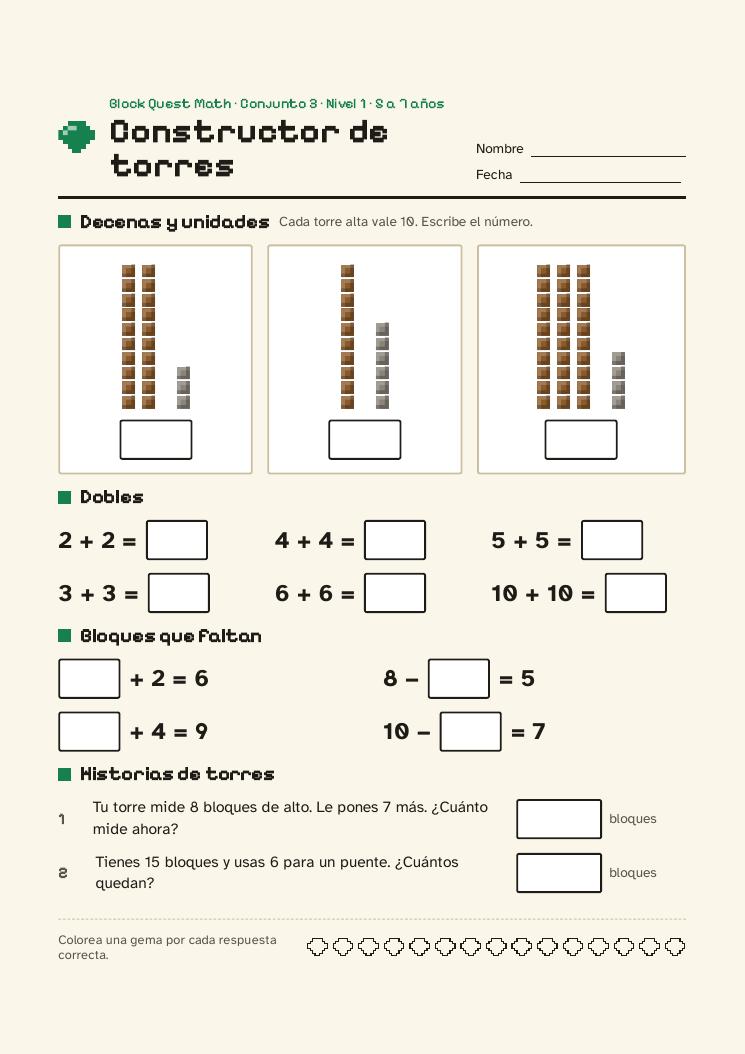 Block Quest Math — Conjunto 3