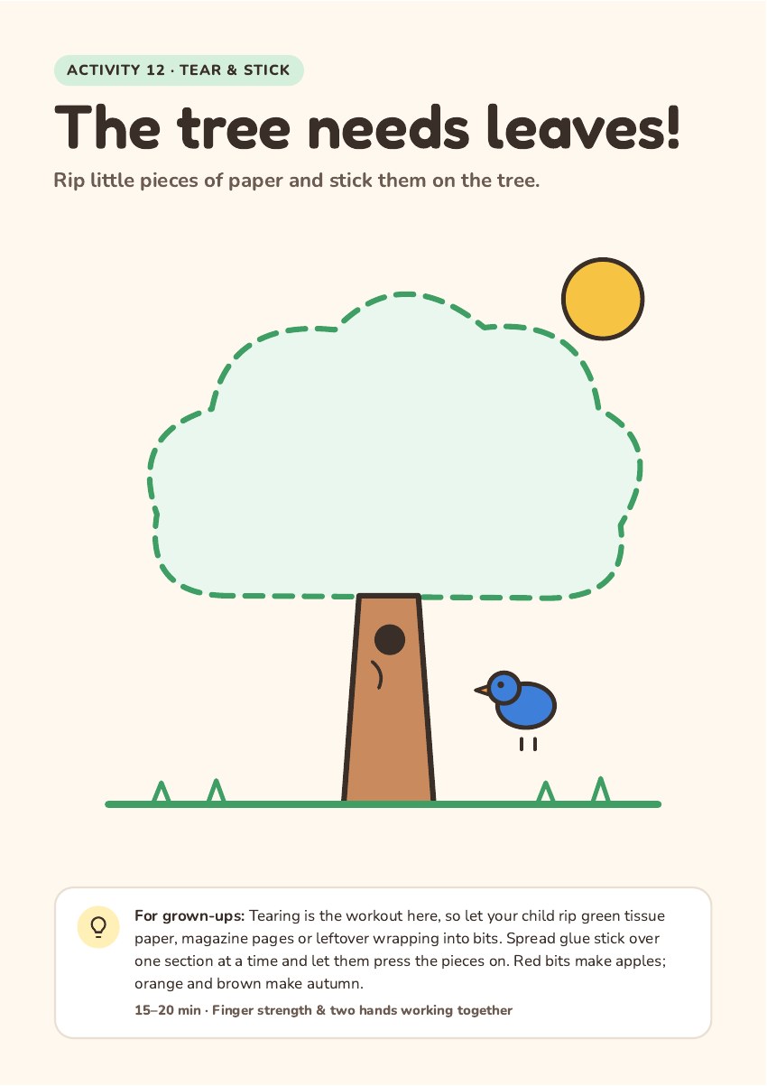 Activity preview: The tree needs leaves