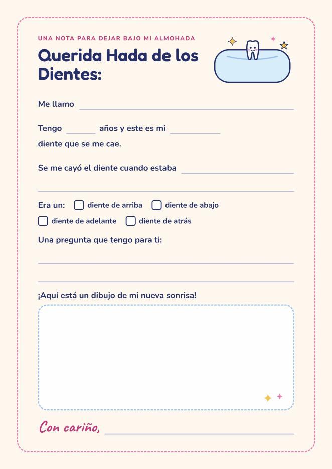 Nota para el Hada de los Dientes