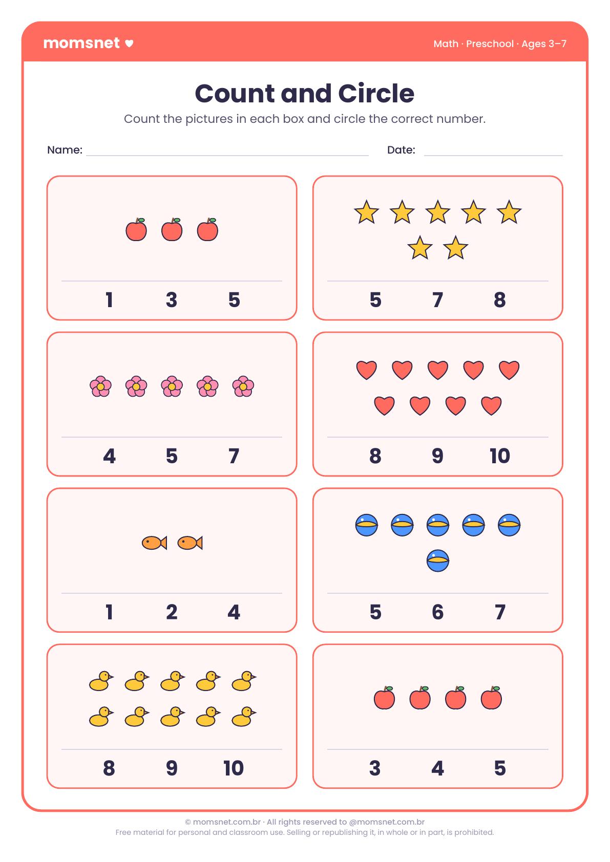 Count and circle