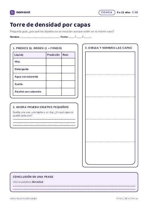 Torre de densidad por capas