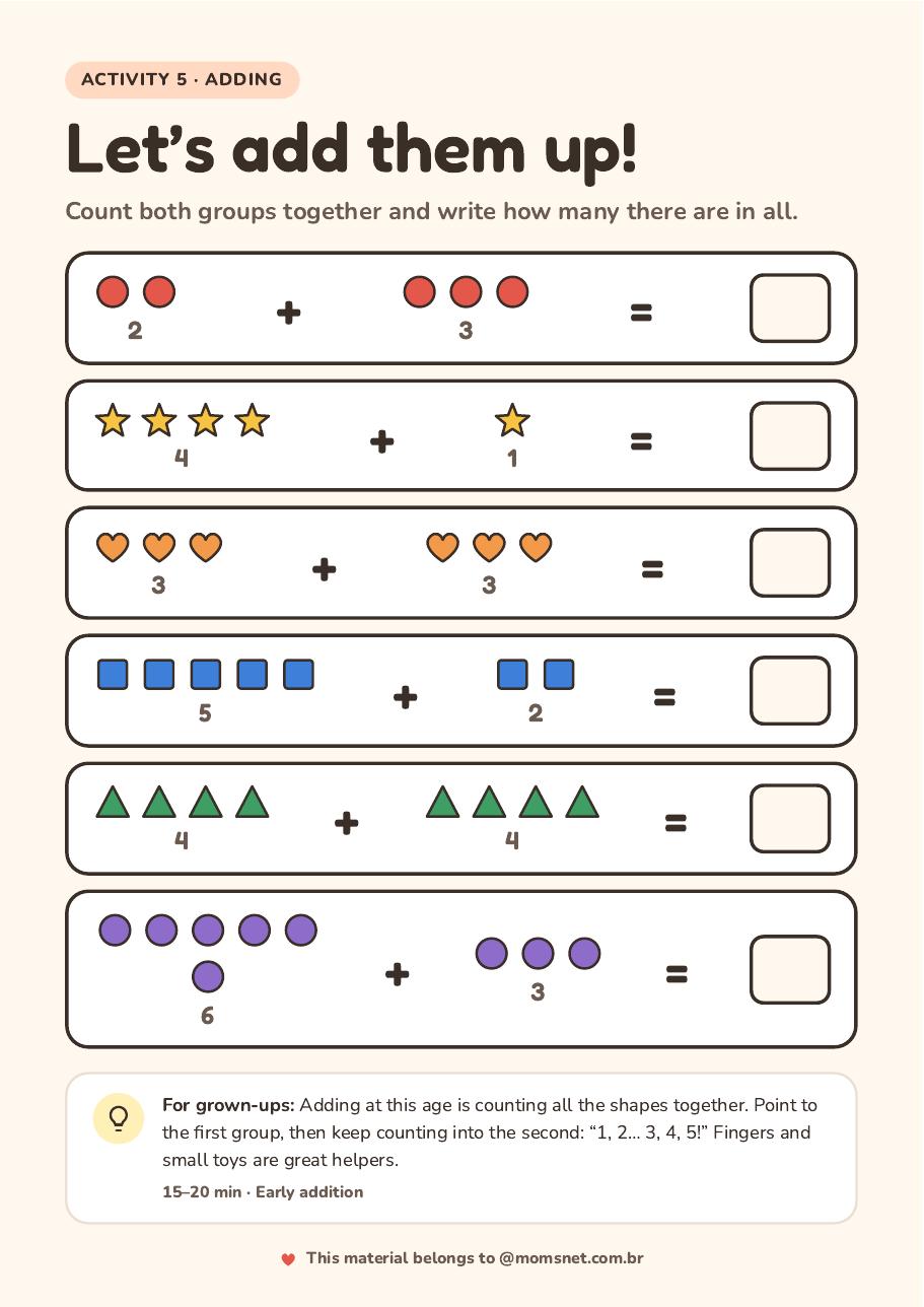 Activity preview: Let's add them up!
