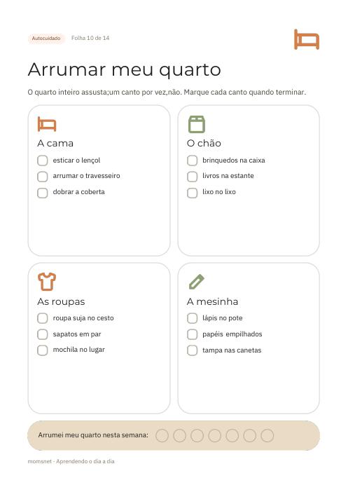 Arrumar meu quarto