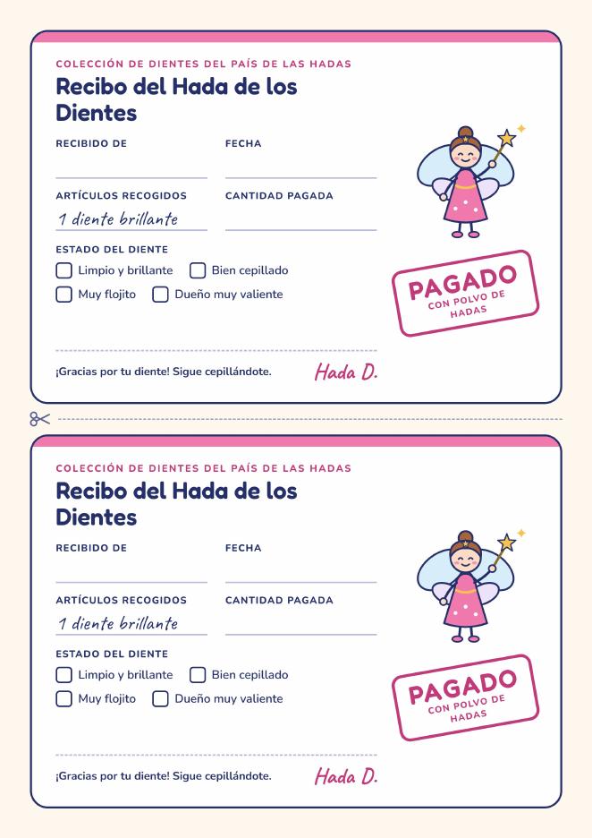 Recibos del Hada de los Dientes