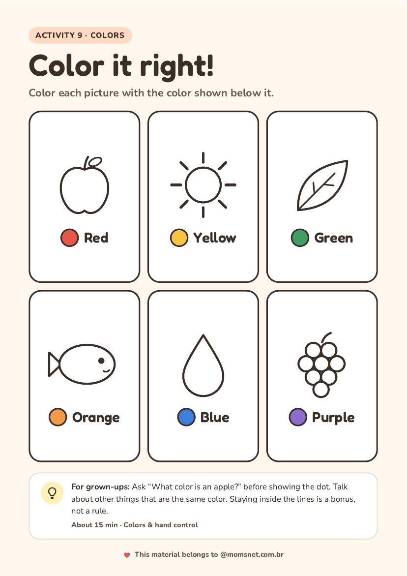 Activity preview: Color it right!