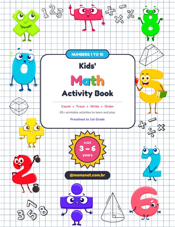 Kids Math Activity Book (Ages 3–6)